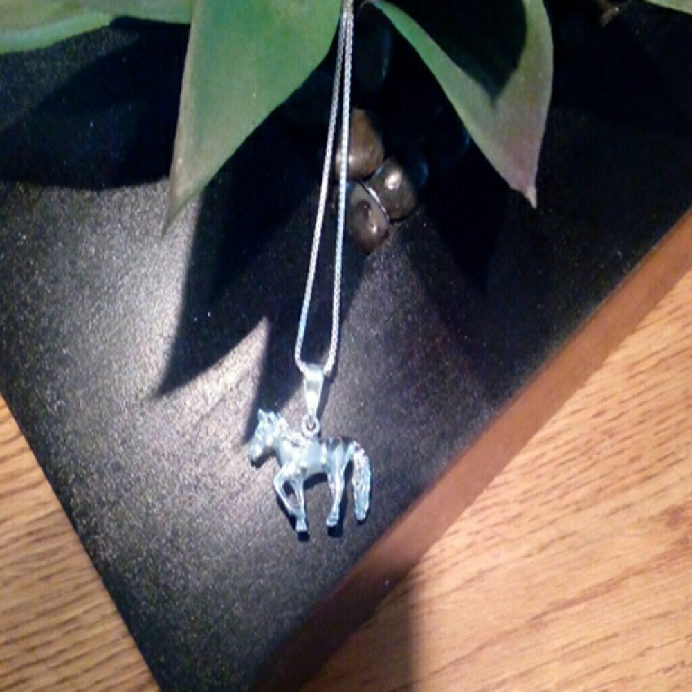 Sterling Horse Necklace